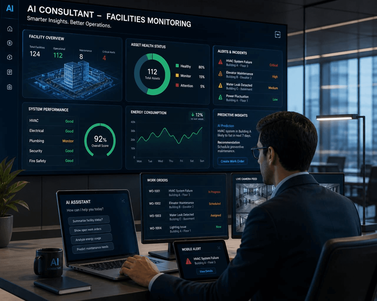 AI-driven facility intelligence — connected operations and asset insight